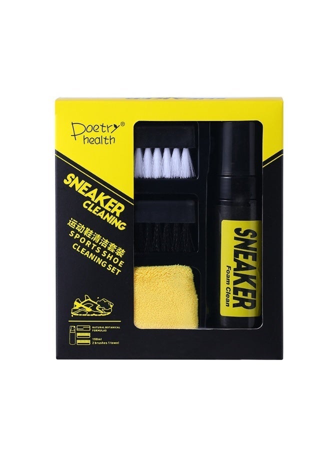 Shoe & Sneaker Cleaner Kit – Deep Cleaning Foam, Dual Brushes (Soft & Stiff), Microfiber Towel – Ultimate Shoe Care Set for Sneakers, Leather, Suede, Nubuck, Trainers & Casual Shoes – Men & Women - Image 4
