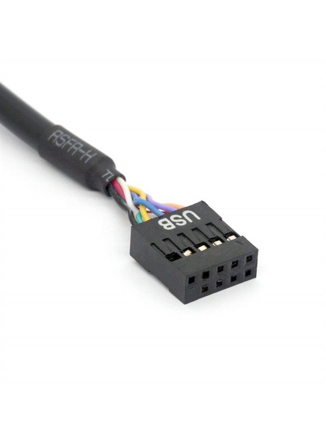 GLHONG USB 3.0 19 Pin Male to USB 2.0 9 Pin Female Motherboard Cable Adapter ale/Female Housing Converter (19Pin Male to 9Pin Female)