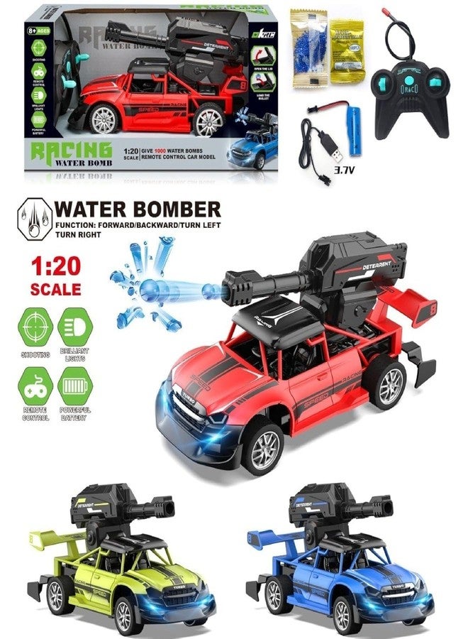 Space Enterprises Scale 1:20 High Speed Gel Water Bomb Shooting Remote Control Racing Car with Rechargeable Toy for Kids (Multicolor) - Image 2