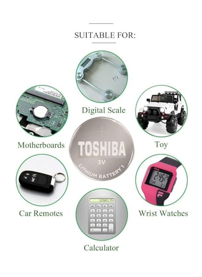 Toshiba - Toshiba CR1632 3V Lithium Coin Cell Battery Pack of 5 - Image 1