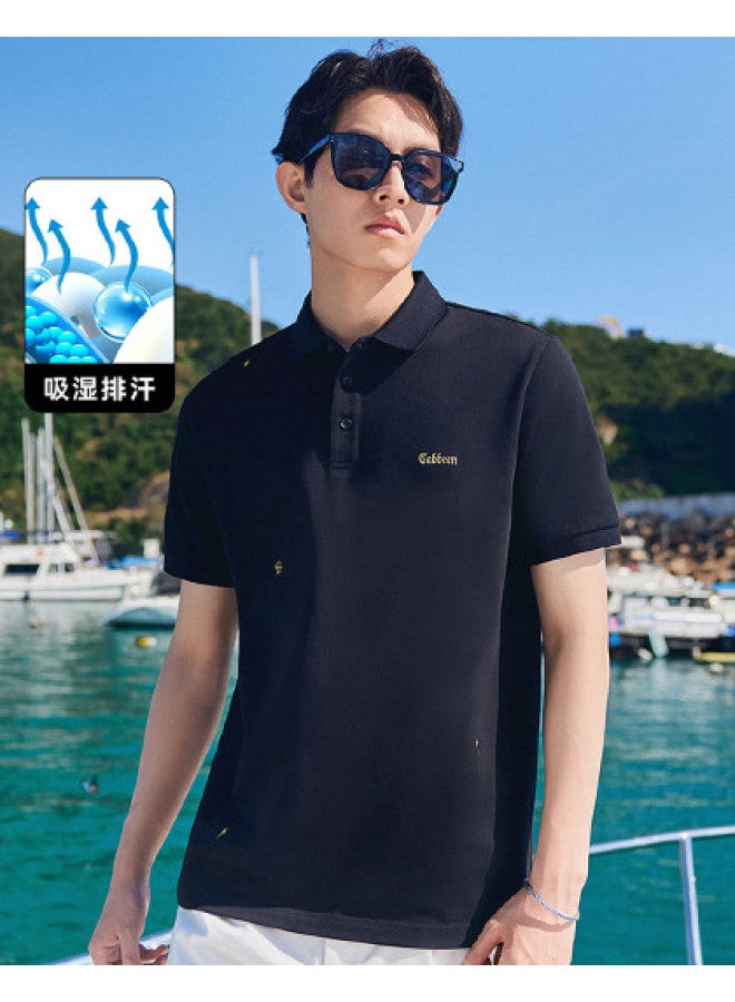 Cabbeen Cooling Polo Shirt Men's High-end Lapel Short Sleeve T-shirt Men's Clothing Summer - Image 1