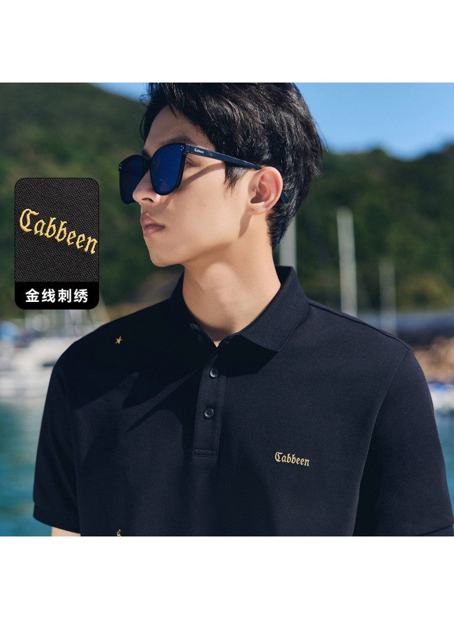 Cabbeen Cooling Polo Shirt Men's High-end Lapel Short Sleeve T-shirt Men's Clothing Summer - Image 4