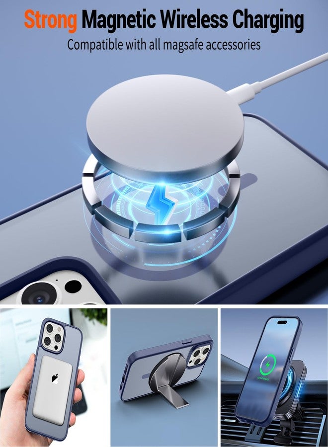 SUPFINE Magnetic for iPhone 15 Pro Max Case (Compatible with MagSafe) (Military Grade Drop Protection) Slim Translucent Matte Shockproof with Anti-Fingerprint Phone Case, Lavender Gray - Image 3