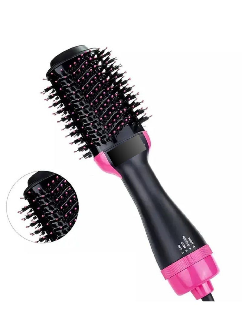 فرشاة هواء ساخن احترافية، فرشاة تصفيف الشعر 1000 واط، فرشاة مجفف شعر أيونية سلبية، سرعة مزدوجة بالإضافة إلى إعداد بارد ومجفف شعر بخطوة واحدة ومكثف لتصفيف الشعر - Image 1