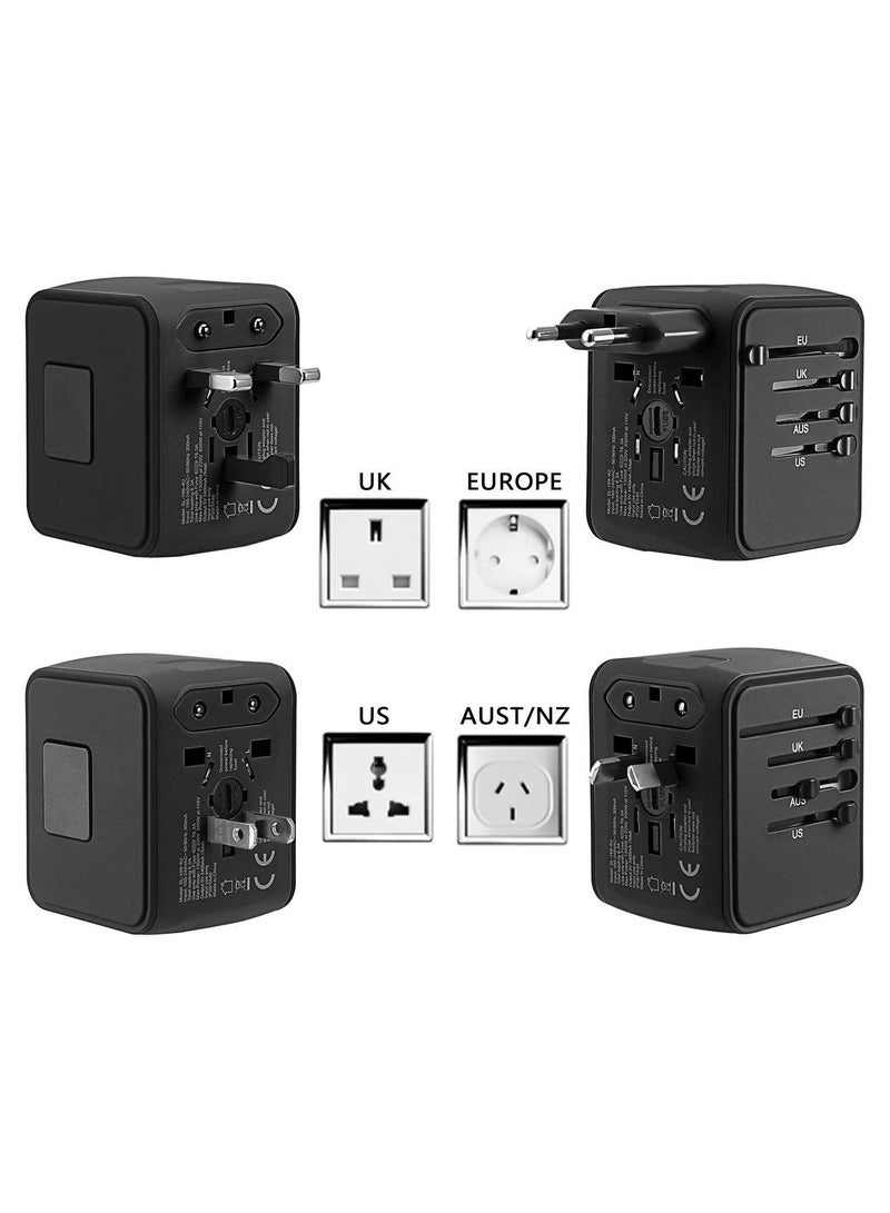 International Travel Adapter Universal Power Adapter Worldwide All in One 4 USB with Electrical Plug Perfect for European US, EU, UK, AU 160 Countries - Image 3
