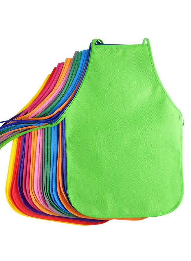 KUUQA 16 Pack Kids Art Aprons Children Painting Aprons Art Smocks Bulk for Craft Home Kitchen Classroom - Image 2