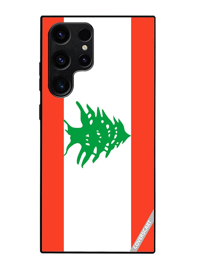 COVERSCART Protective Case Cover For Samsung Galaxy S25 Ultra Lebanon Flag Design Multicolour