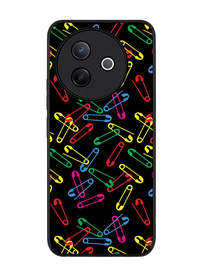 Stylizedd For Vivo Y39 5G / vivo Y300i 5G Case,Slim fit Camera Protection, Shockproof Thin Phone cover  - Safety Pins - Image 1