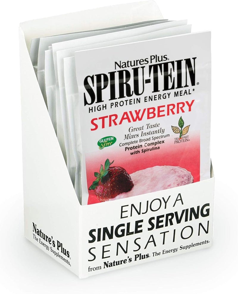 Nature's Plus Spirutein Strawberry (8 Packets) - Image 1