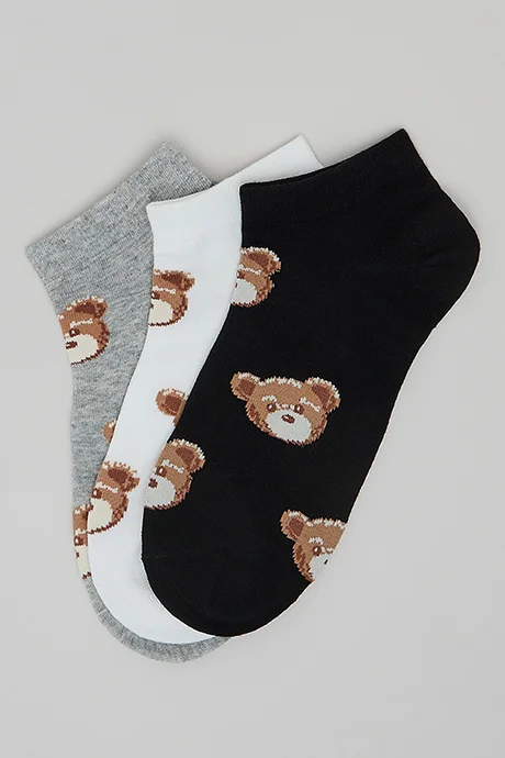أر أند بي 3 Pack Patterned Ankle Socks