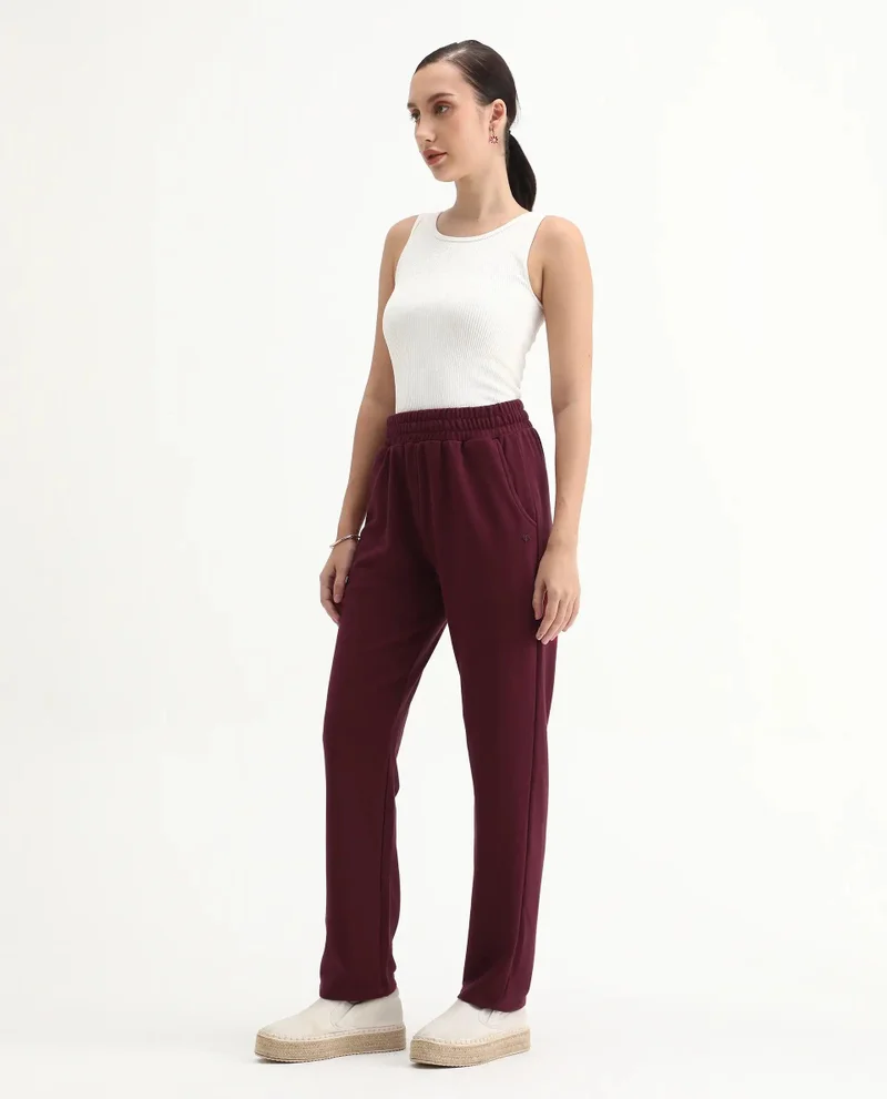 Rareism Women's Terry Straight Fit Trackpants