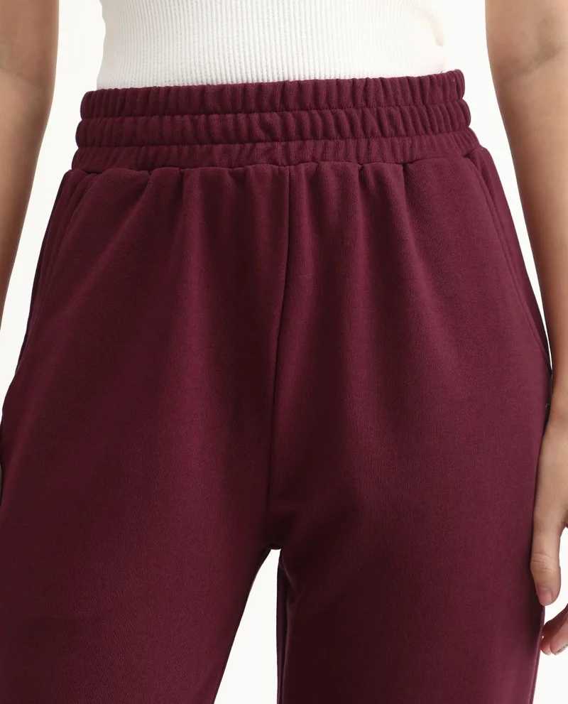 Rareism Women's Terry Straight Fit Trackpants