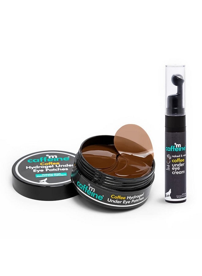 إم كافيين مجموعة تقليل الهالات السوداء مع كريم القهوة تحت العين ورقع هيدروجيل تحت العين تقلل من الانتفاخ والخطوط الدقيقة والترطيب لجميع أنواع البشرة - Image 1
