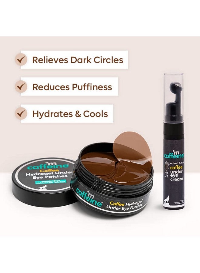 إم كافيين مجموعة تقليل الهالات السوداء مع كريم القهوة تحت العين ورقع هيدروجيل تحت العين تقلل من الانتفاخ والخطوط الدقيقة والترطيب لجميع أنواع البشرة - Image 2