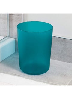 InterDesign iDesign Finn Round Plastic Trash, Compact Waste Basket Garbage Can for Bathroom, Bedroom, Home Office, Dorm, College, Teal  - Image 2