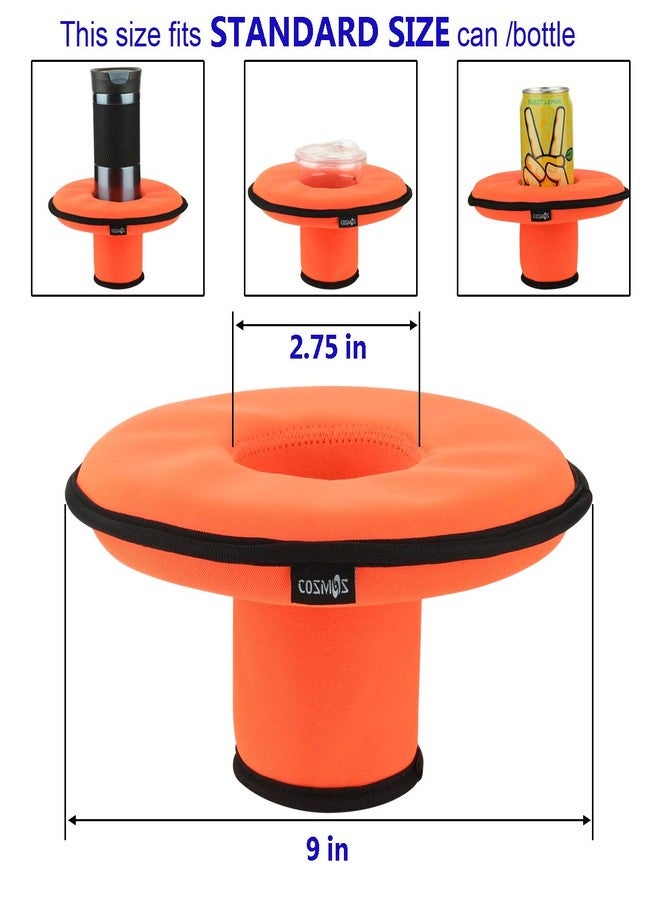 CM Neoprene Floating Drink Holder Floating Coaster Pool Drink Holder Beverage Float Cup Holder for Pool Party Hot Tub Outdoor Water Fun (1 Pc Medium + 1 Pc Small) - Image 3