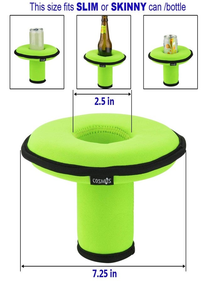 CM Neoprene Floating Drink Holder Floating Coaster Pool Drink Holder Beverage Float Cup Holder for Pool Party Hot Tub Outdoor Water Fun (1 Pc Medium + 1 Pc Small) - Image 2