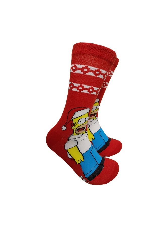 Multicolour Novelty Anime Crew Socks, Street Fashion Trendy Cotton Blend Socks, Casual Fashion Socks for Men & Women(5P)). - Image 2