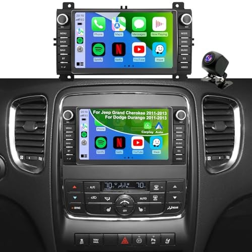 Aitrenlu Android Upgrade Radio for Jeep Grand Cherokee 2011 2012 2013, Dodge Durango 2011-2013, 7in Touchscreen Car Stereo Replacement Apply Carplay Android Auto 5GWifi FM Camera GPS Navigator - Image 1