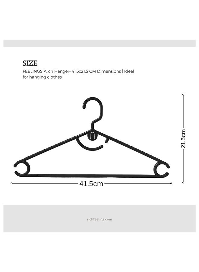 Feelings Plastic Hanger Arch 18Pcs Set (Black)  - Image 2