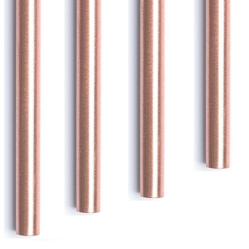 Copper Straws Set of 4 Pure Drinking Straws 67 Ideal for Moscow Mule Mugs Premium Metal with FoodSafe Lacquer Finish