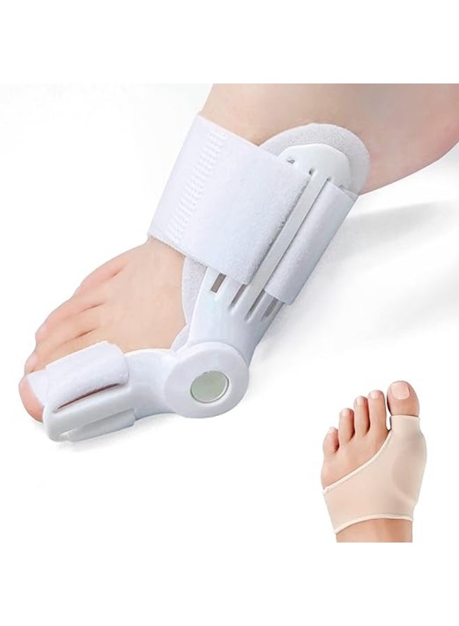 Bunion Corrector, for Hallux Valgus Relief,Overlapping Toes,Non-Surgical Hallux Valgus Correction (2-pcs) Toe Orthosis, Toe Bunion Orthosis, Adjustable Knob Suitable for Men and Women Left and Right Feet - Image 4