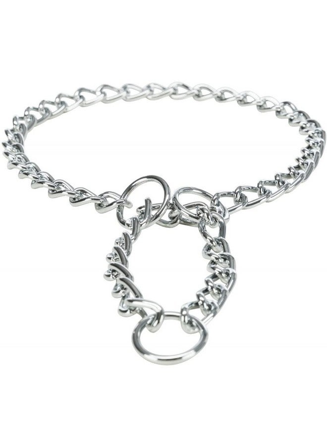 تريكسي طوق سلسلة إيقاف السحب للكلاب، سلسلة خنق مطلية بالكروم قابلة للتعديل، صف واحد، مثالي للتدريب والمشي