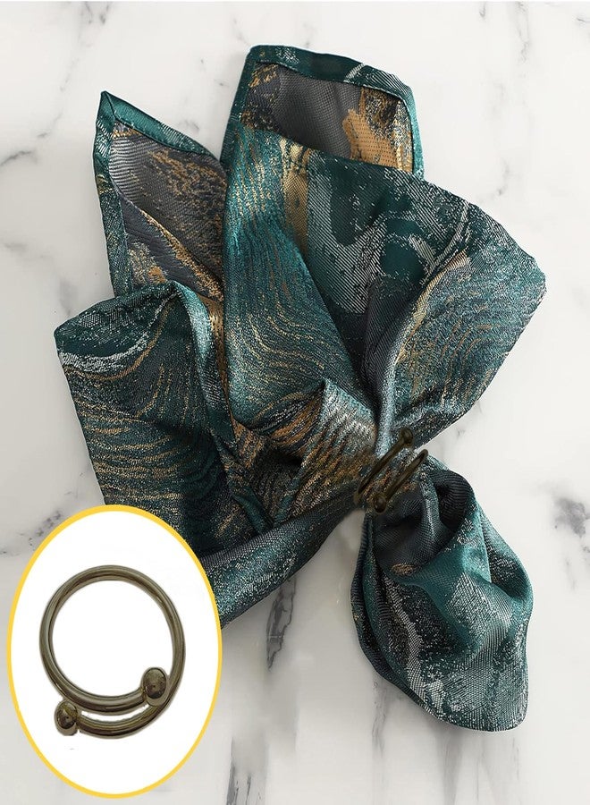 FORESRUM 8 Pcs Black Napkin Rings - Round Napkin Ring,Stainless Steel Napkin Rings,Metal Napkin Ring for Table Settings Wedding Christmas Party Dinner Table(Spring Type) - Image 4