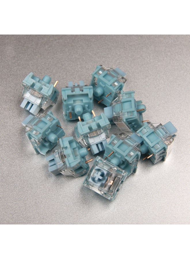 Ttc Keyboard Axis Powder Axis Red Eye Ace Quick Moon White Tea Red Clear Sky Silent Mechanical-Color:ttc Moon White Axis  - Image 1