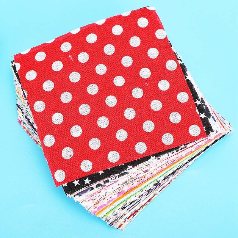 Square Patch Work, 100PCs Bright Colors Sewing Craft DIY Clothing Accessories with Exquisite Workmanship for Friends and Families - Image 1