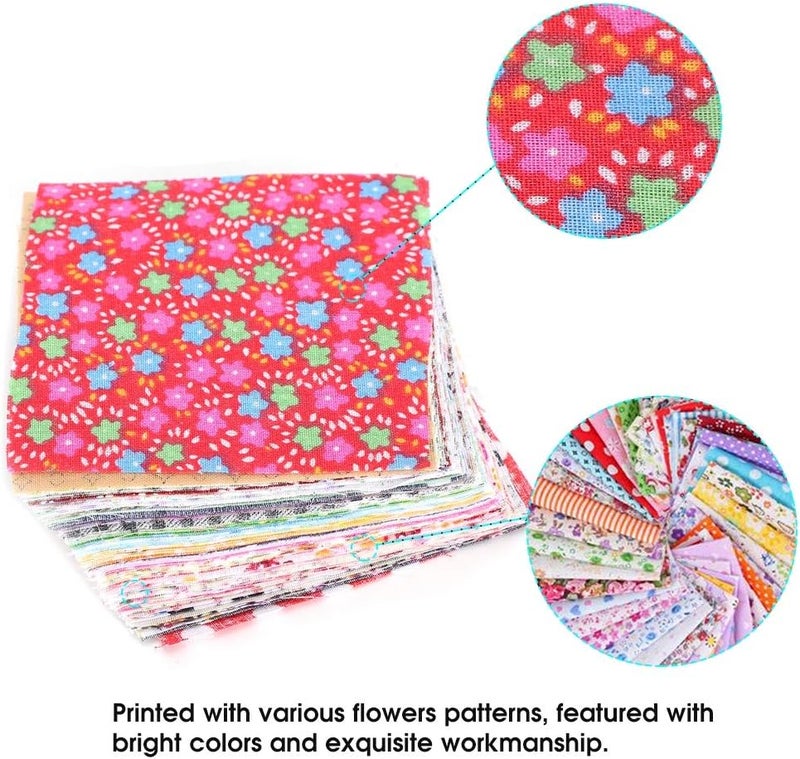 Square Patch Work, 100PCs Bright Colors Sewing Craft DIY Clothing Accessories with Exquisite Workmanship for Friends and Families - Image 5