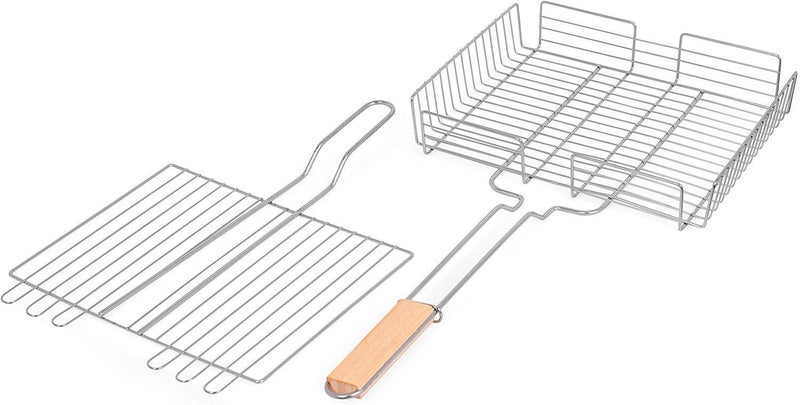 Evona Portable BBQ Grill Basket, BBQ Grilling Basket for Outdoor Grill, Stainless Steel Grill Heavy Duty Grill Baskets, BBQ Tool for Steak, Potatoes, Chops, Kabob - Image 3