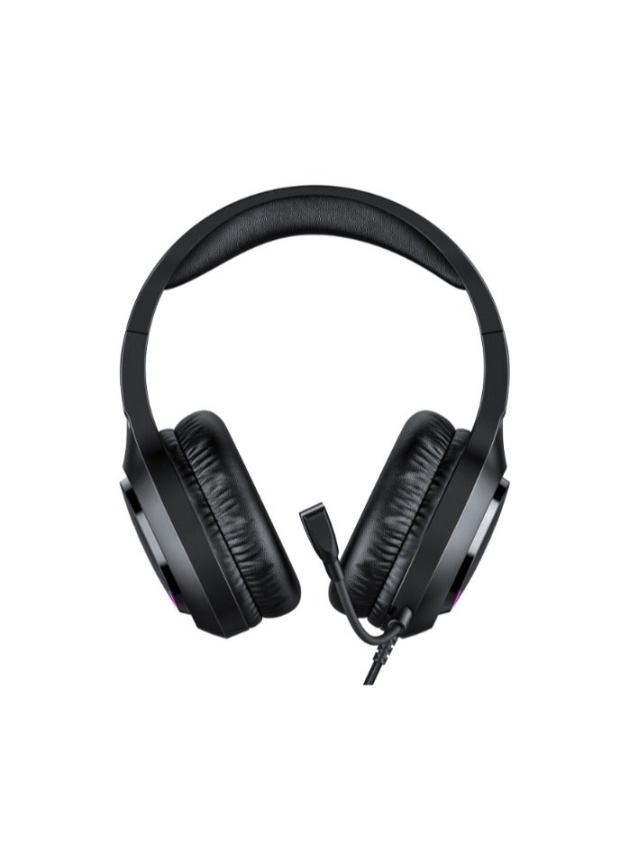 onikuma ONIKUMA X31 USB / 3.5mm Wired RGB Light Gaming Headset with Mic, Cable length: 2.2m(Black) - Image 3