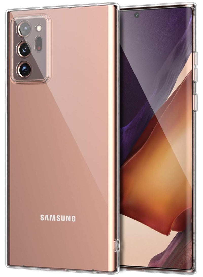 فواتير غطاء شفاف مرن ضد الصدمات لهاتف Samsung Galaxy NOTE 20 ULTRA – غطاء خلفي نحيف من مادة TPU الشفافة مع زوايا معززة للحماية القصوى - Image 2
