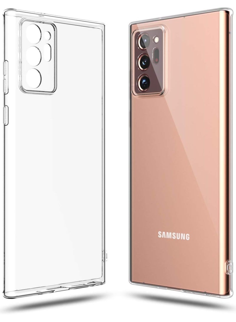 فواتير غطاء شفاف مرن ضد الصدمات لهاتف Samsung Galaxy NOTE 20 ULTRA – غطاء خلفي نحيف من مادة TPU الشفافة مع زوايا معززة للحماية القصوى - Image 1