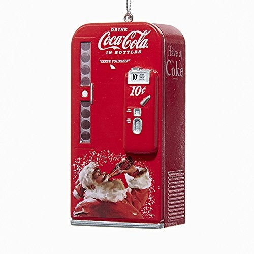 Kurt S. Adler Vintage Coca Cola Vending Machine with Santa Christmas Tree Ornament Coke New - Image 2