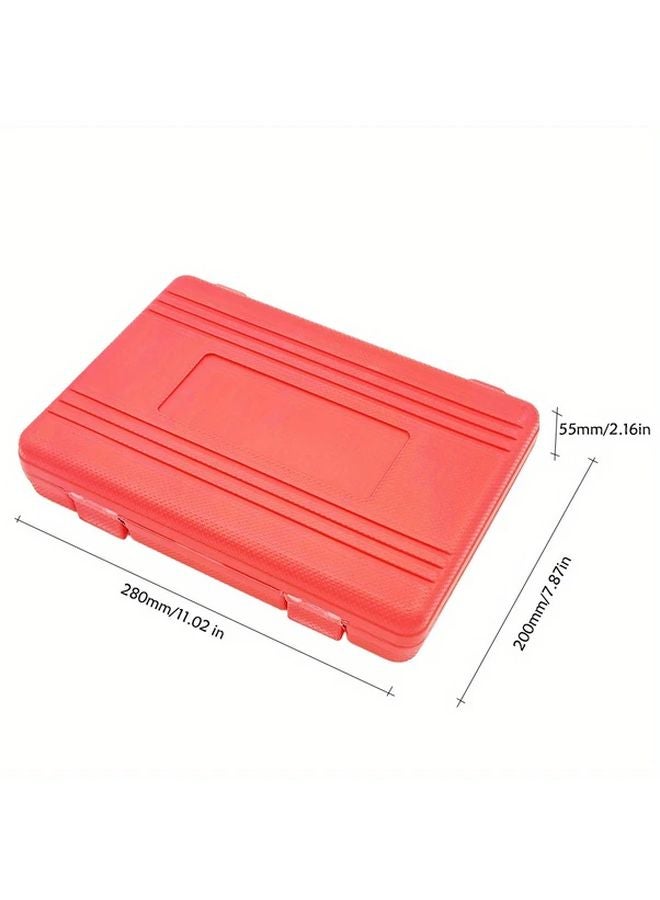 Red Engine Compression Tester Kit 0 300psi Automotive Motorcycle Cylinder Pressure Gauge with Adapters - Image 3