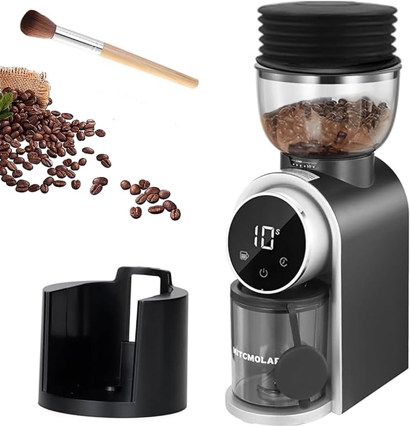 MITCMOLARD Electric Burr Coffee Grinder, Conical Burr, 25 Precise Settings, 14 Cups | مطحنة اسبريسو with Precise Timer, V60 Coffee Grinder with Air Blower Perfect for Espresso, Drip, Pour Over, French Press - Image 1