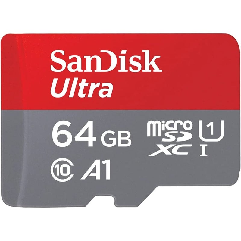 SanDisk Ultra UHS I 64GB MicroSD Card 140MB/s R, for Smartphones, 10 Y Warranty