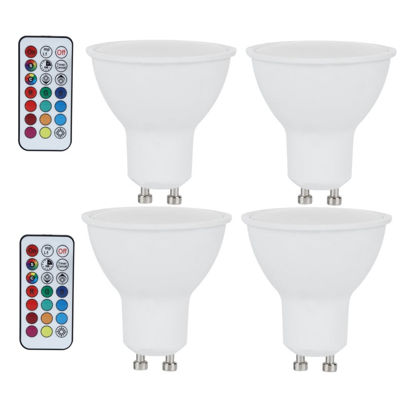 مصباح أضواء RGB: كفاءة إضاءة 90% و توليد حرارة منخفض - يتغير لونه و يمكن خفض سطوعه عن طريق التحكم عن بعد، لا يصدر أشعة فوق بنفسجية ولا أشعة تحت الحمراء آمن للاستخدام في الإضاءة الداخلية للمقاهي، ومواقع المناجم - Image 1