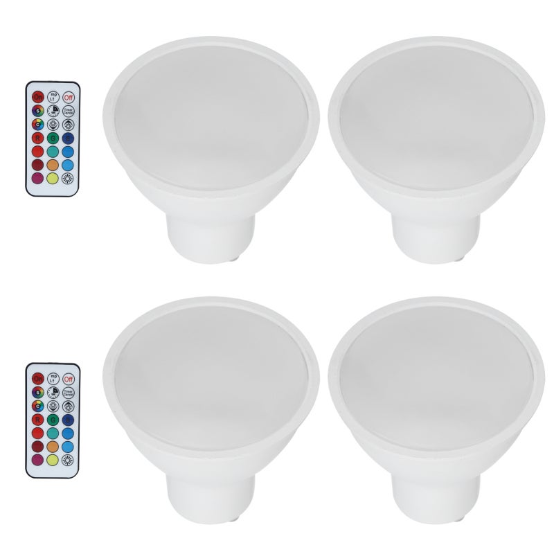 مصباح أضواء RGB: كفاءة إضاءة 90% و توليد حرارة منخفض - يتغير لونه و يمكن خفض سطوعه عن طريق التحكم عن بعد، لا يصدر أشعة فوق بنفسجية ولا أشعة تحت الحمراء آمن للاستخدام في الإضاءة الداخلية للمقاهي، ومواقع المناجم - Image 5