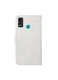 زبون جراب لهاتف Huawei Honor 9X Lite بتصميم عرقي منقوش، جراب جلدي قابل للطي أفقيًا مع حامل وفتحات للبطاقات ومحفظة وحبل تعليق  - Image 3