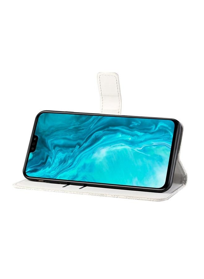 زبون - جراب لهاتف Huawei Honor 9X Lite بتصميم عرقي منقوش، جراب جلدي قابل للطي أفقيًا مع حامل وفتحات للبطاقات ومحفظة وحبل تعليق - Image 1