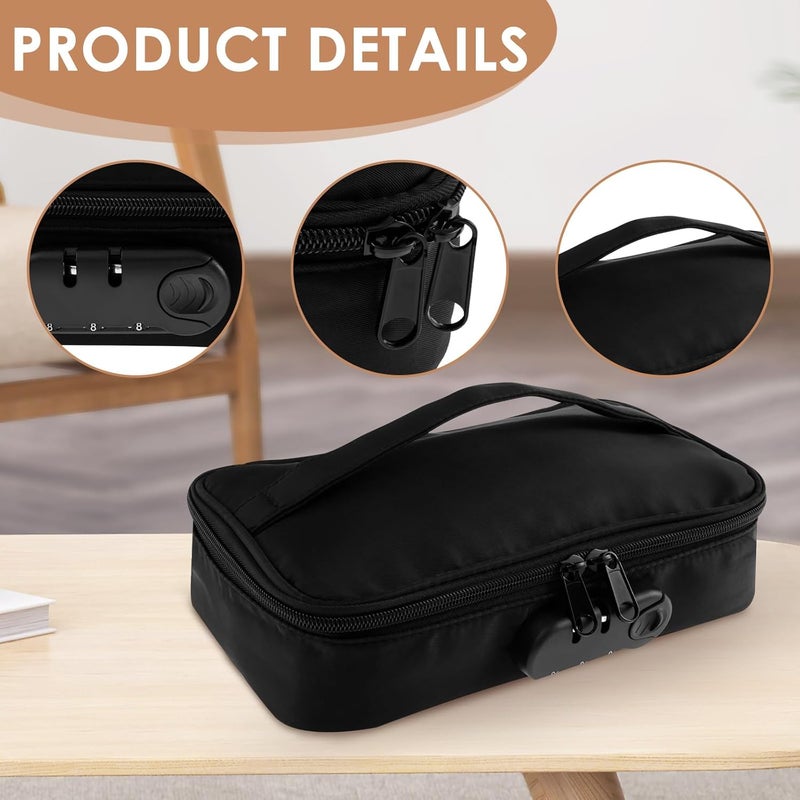 windforgecraft Toy Storage Bag with Code Lock Travel Storage Case Multi-Functional File Storage Box On the Go Toy Storage Organizer Lockable Document Bag Activity Bags for Kids Suitable for Remote Controls Jewelry - Image 5