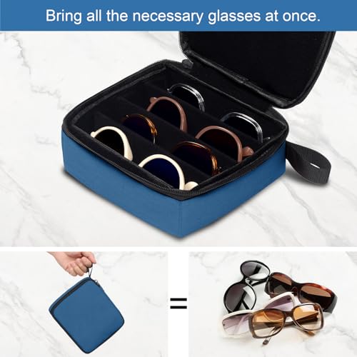 Bukere Travel Sunglasses Organizer Case, Adjustable Slot For Multiple Pairs, Portable Eyeglasses Storage Box for Men Women - Image 5