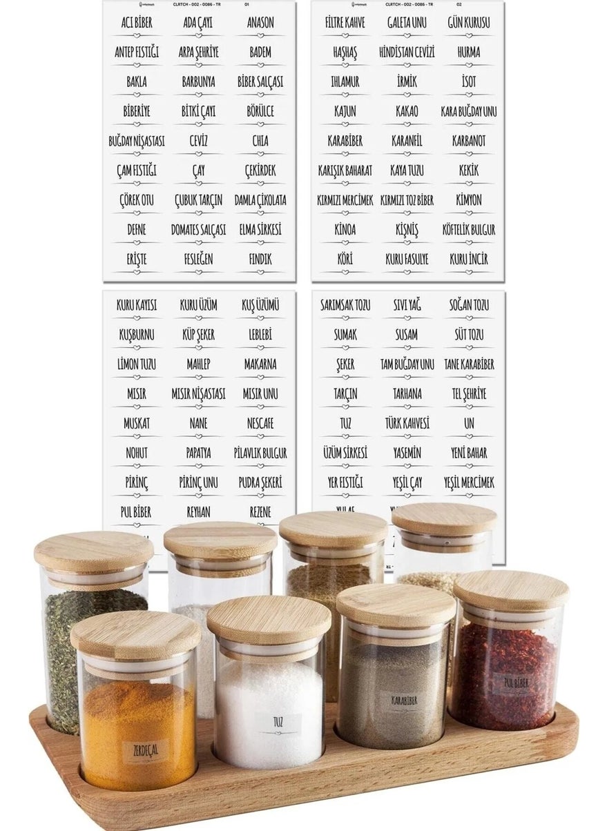 Kt Grup Transparent 108 Pieces Spices Pulses Nuts Jar Label Sticker Organizer  - Image 1