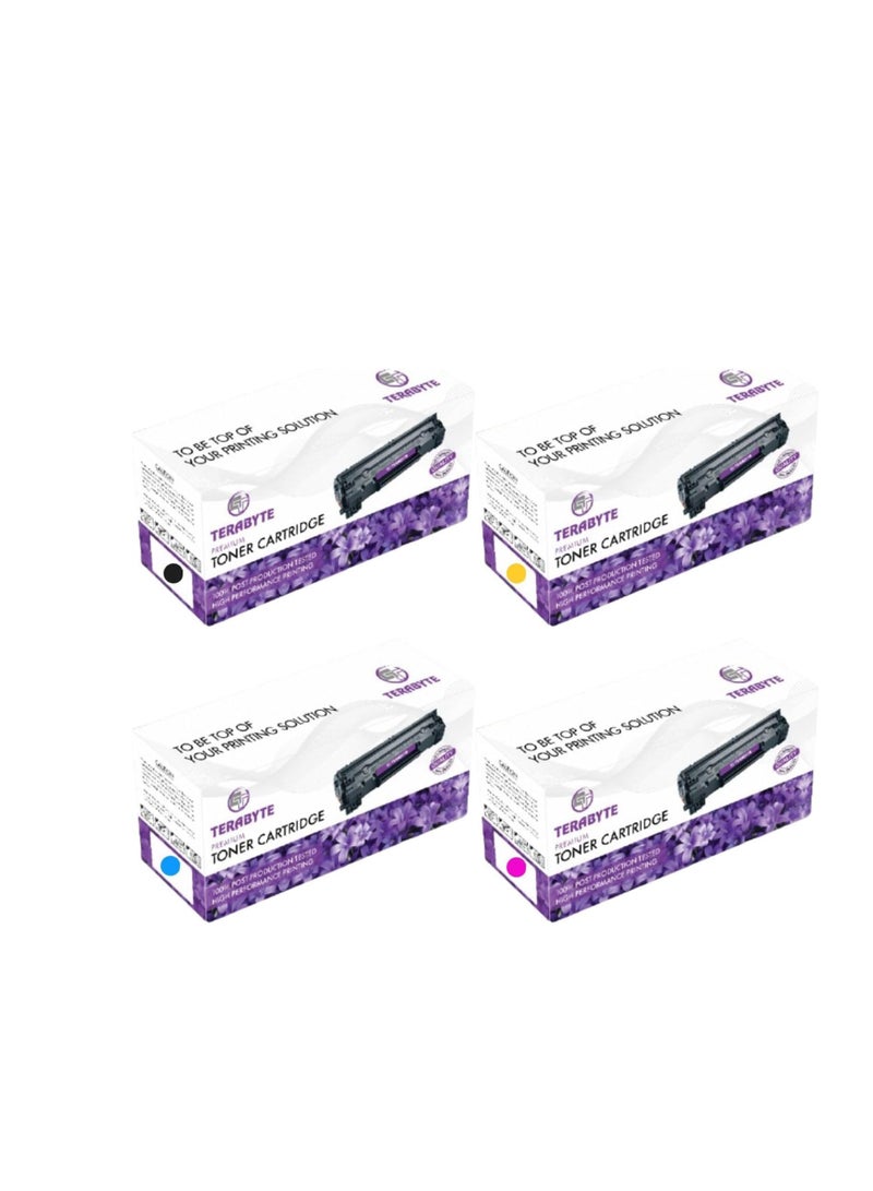 Terabyte 207X 207A Toner (With Chip) Compatible for 207A 207X Multipack Toner for Color Laserjet Pro MFP M283fdw M282nw M255dw M283fdn M255nw W2210A W2211A W2212A W2213A Black Cyan Yellow Magenta - Image 1
