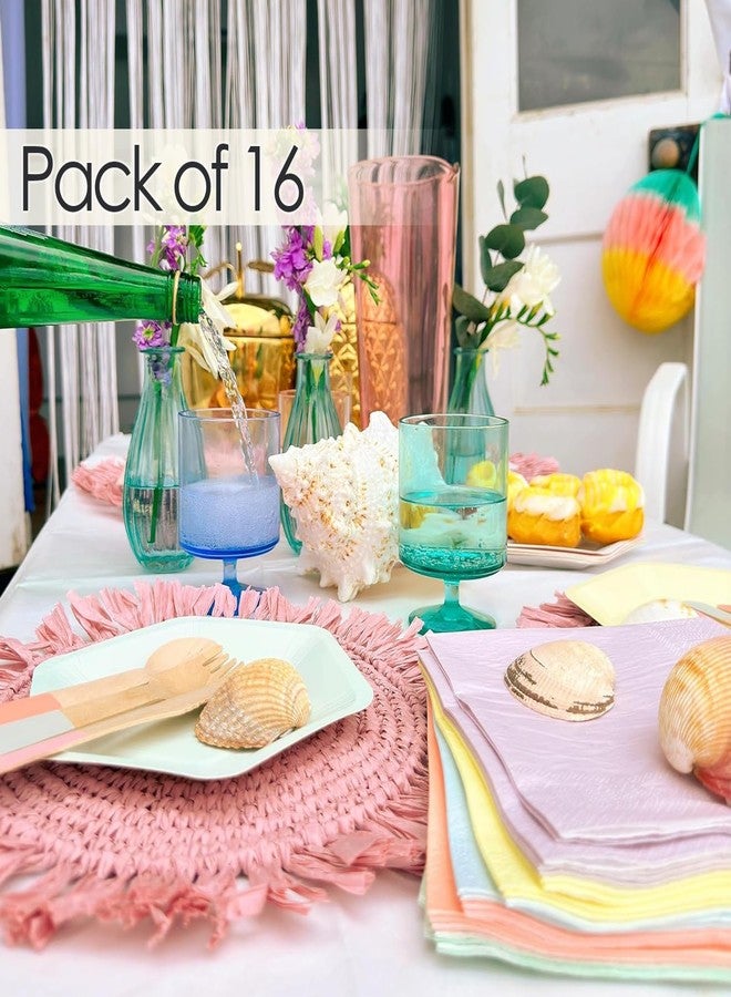 Talking Tables 16 x 13" Pastel Disposable Napkins, Pastel Paper Napkins for Birthday, Baby Shower, Tea Party, Bachelorette, Assorted Colors - Image 2
