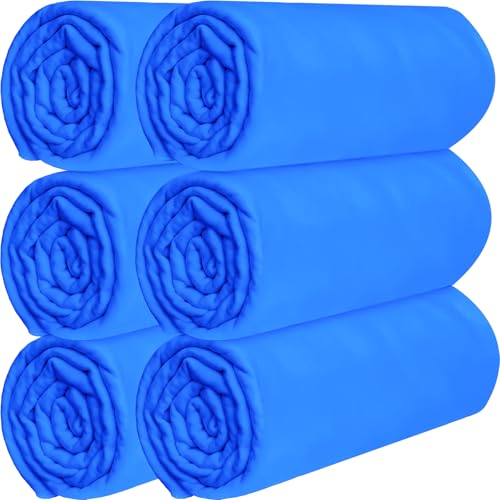 ATZNZIK 6 Pack Shammy Cloth for Car Drying 26x17Absorbent Car Drying Towel Reusable Car Wash Towel Chamois Cloth for Car Dust Remove No ScratchSpot Streak Blue - Image 1