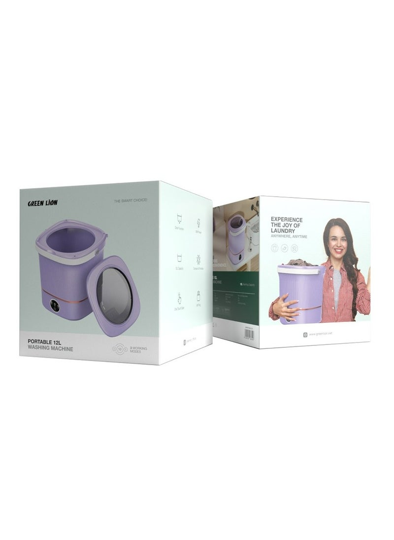 GreenLion - GreenLion Portable Mini Washing Machine 12L (Purple) - Image 1